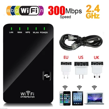 

Wireless Wifi Repeater Wifi Range Extender Router Wi-Fi Signal Amplifier 300Mbps WiFi Booster Wi Fi Ultraboost Access Point