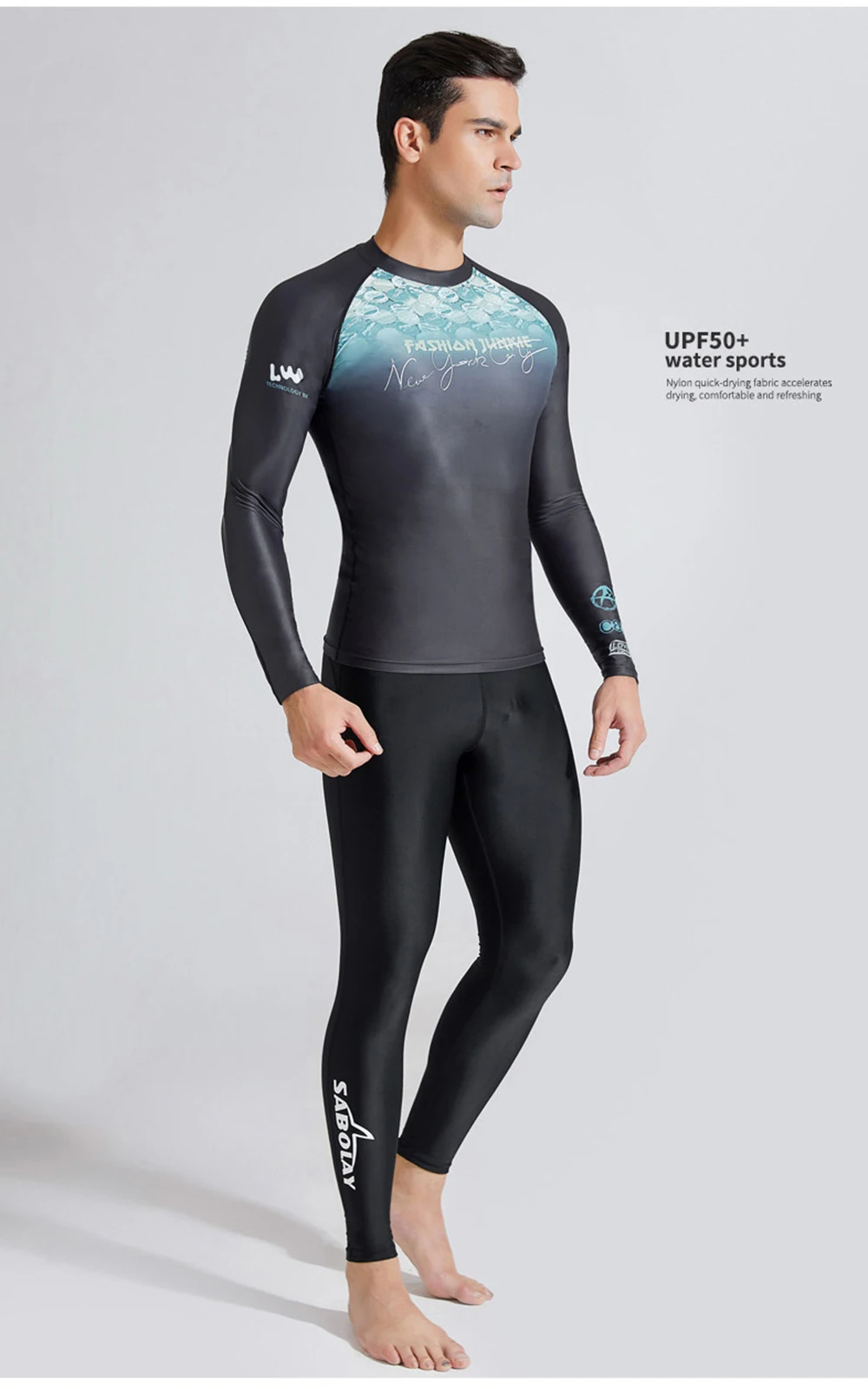 de manga longa surf wear proteção uv