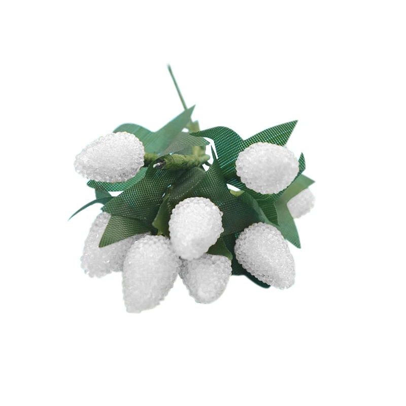 Белый цвет Искусственный цветок вишня тычинки ягоды Набор DIY венок украшение Искусственные цветы Свадебные праздничные вечерние принадлежности 8