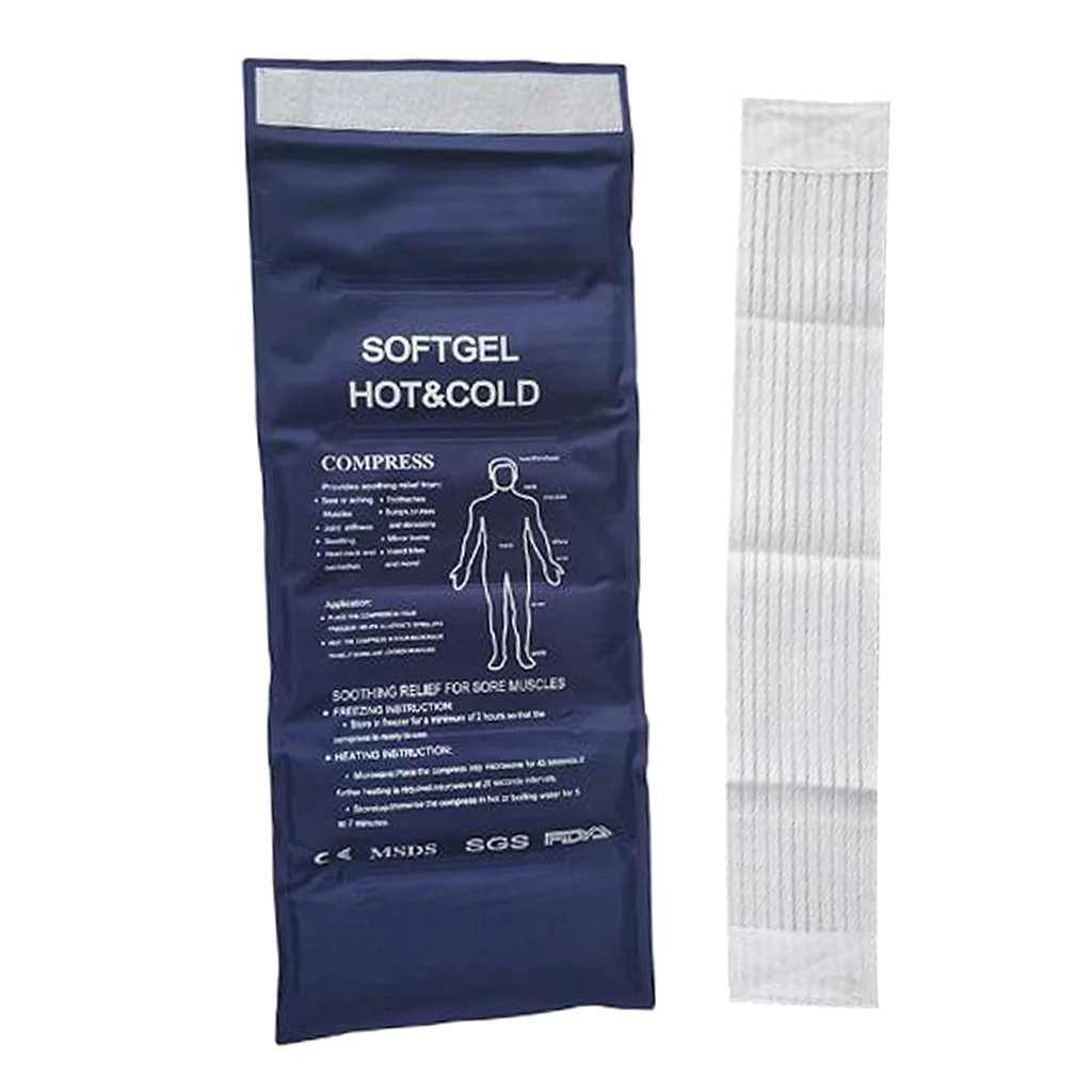 Paquete de Gel frío caliente reutilizable, bolsa para escuchar el frío hielo para lesiones en la espalda deportiva hasta la rodilla