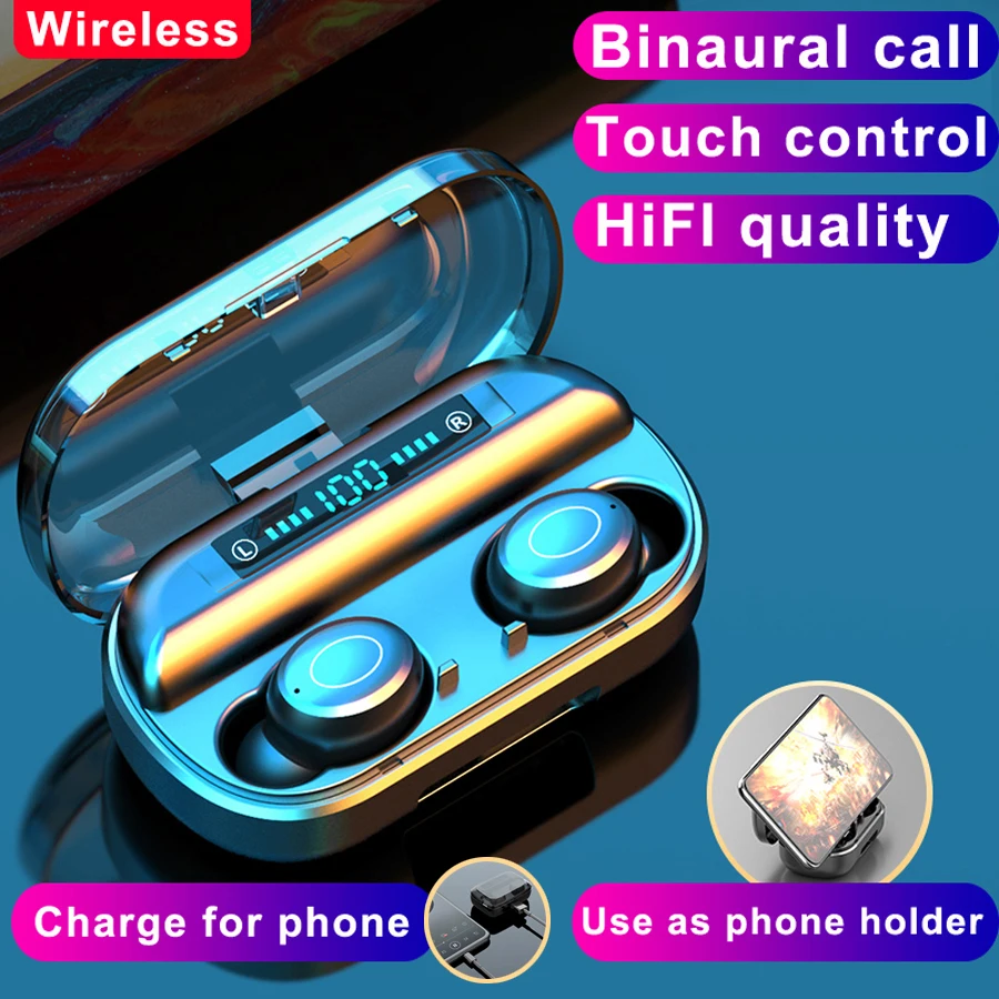 Bluetooth наушники Ottwn TWS V9 с поддержкой 5 0 и зарядным футляром на 4000 мА · ч|Наушники