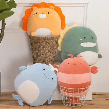 

ins panda dinosaur lion plush pillow cute animal shape pillow cute plush toy Girl Birthday Gift bed with you sleeping doll