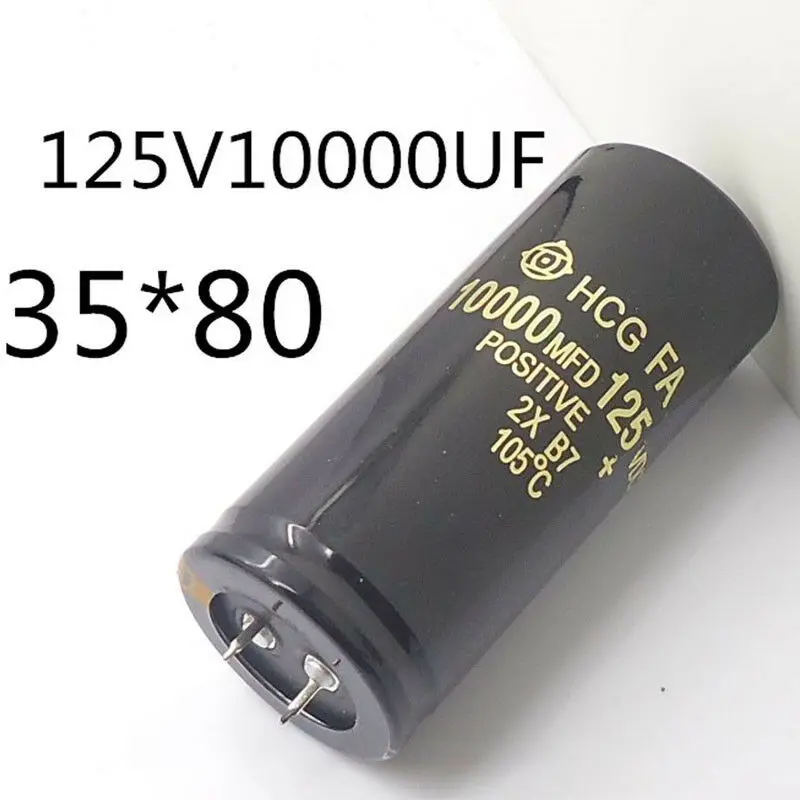 

1pc Black Electrolytic Capacitor 125V 10000uF Can Replace 120V 100V Audio 35x80mm Accessories