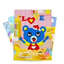 3d eva espuma adesivos crianças dos desenhos animados diy animais pintura adesivos pré escolar arte classe desenho etiqueta quebra cabeça artesanato crianças artesanato