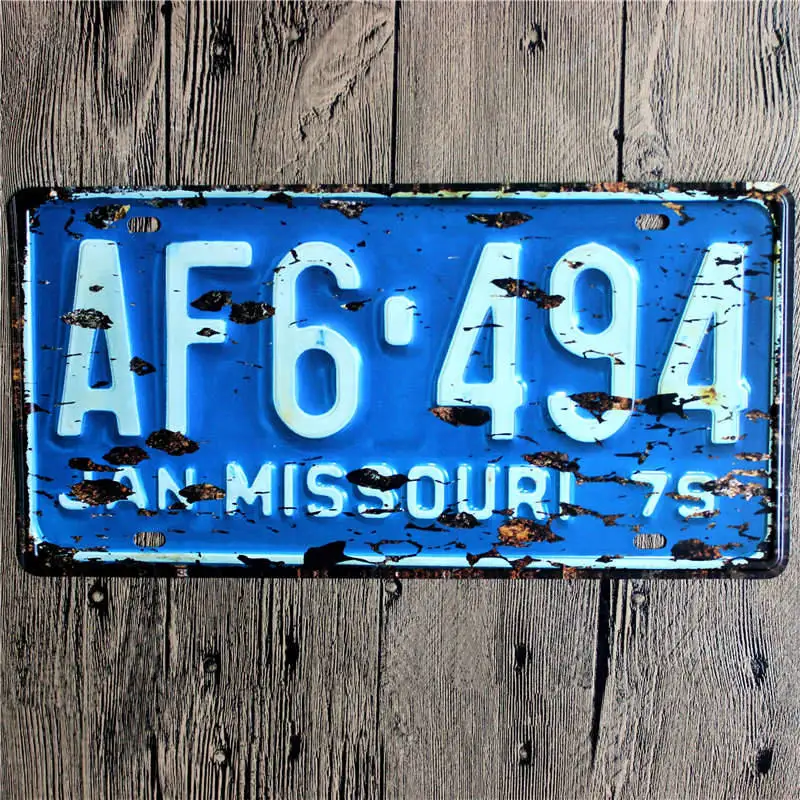 Europe License Plates Vintage Metal Tin Signs Wall Plaque Decoration Bar Pub Club Decorative Home Decor 15x30cm