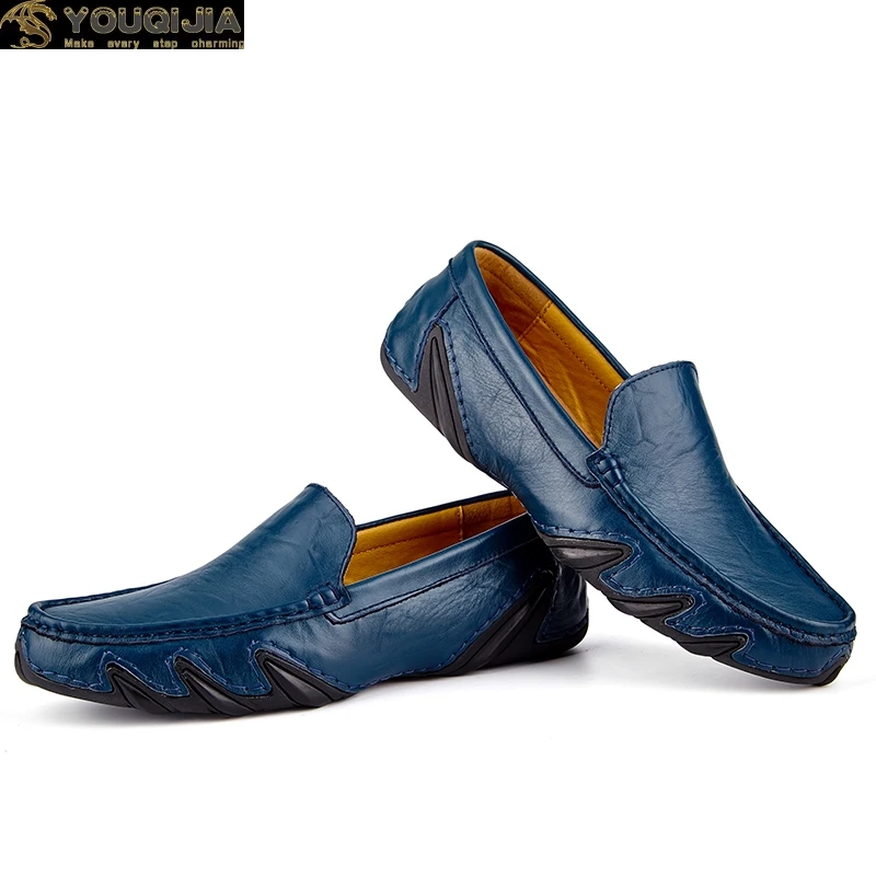 

YOUQIJIA Casual Men Leather Shoes Man's shoe Loafers Mocassin Men's loafer Slipons Moccasins Hot Sale Driving Brand
