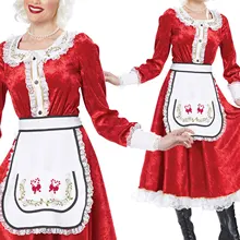 

Women Retro Christmas Long Dress Bow Tie Square Neck Long Sleeve Red Dress