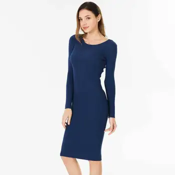 

Fall/winter ladies knitted dress solid color base long sweater skirt