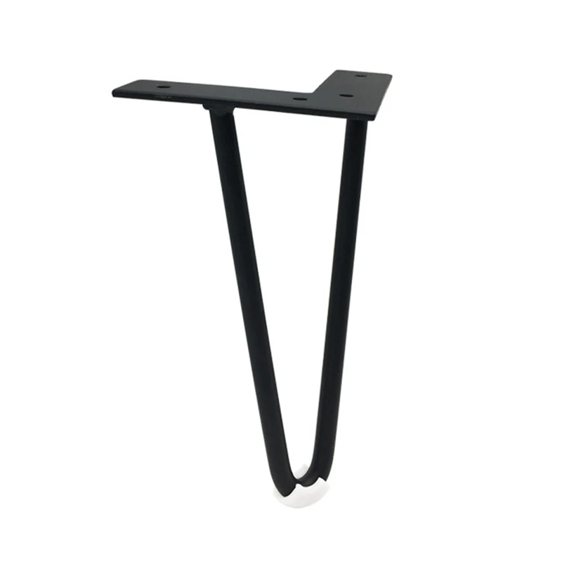 

Best 4Pcs/Set Metal Hairpin Table Desk Legs with Protector DIY Furniture Hardware for Sofa Cabinet Chairs 4 Inch