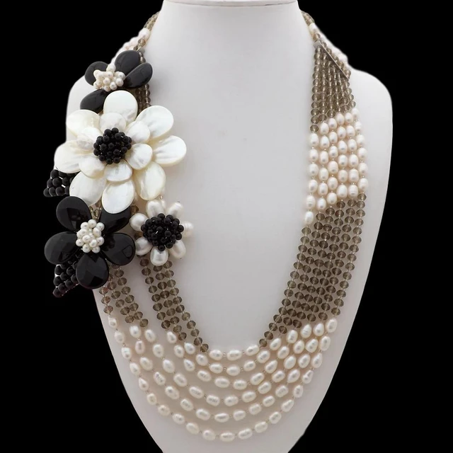 Reġina Statement Necklace & White Enamel Ring Gift Set – Carisma Collections