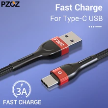 PZOZ USB type c кабель для samsung S10 S9 xiaomi mi 9 8 redmi note 7 k20 Зарядное устройство для мобильного телефона Шнур быстрой зарядки шнур для зарядки телефона USB C кабель для передачи данных 3A кабель usb type c