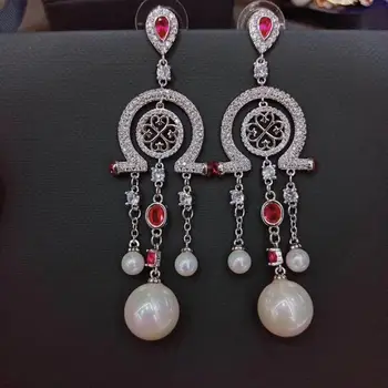 

ACCKING Luxury Pearl CZ Full Micro Cubic Zirconia Women Bridal Wedding Engagement Earring wholesale