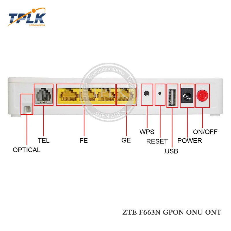 1 шт. оригинальный новый ZTE F663N GPON ONU/ONT с 1GE + 3FE 1tel wifi USB английская версия SC UPC разъем