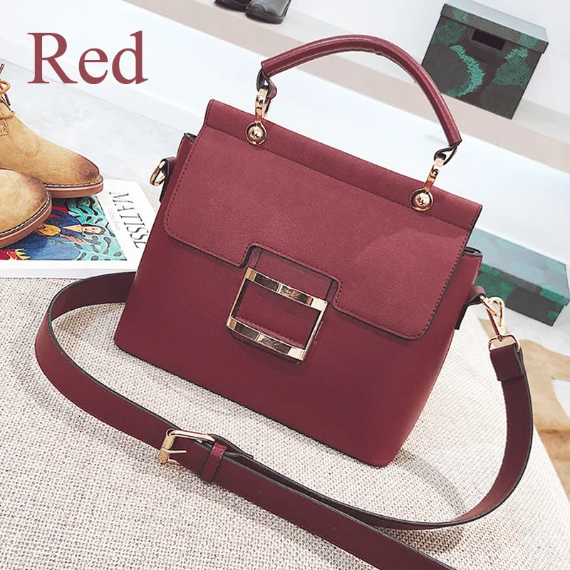 XPSW285 Red Женская сумка, винтажные сумки через плечо,, с пряжкой, из искусственной кожи, сумки через плечо для женщин, брендовая зимняя сумка для женщин - Цвет: XPSW285 Red