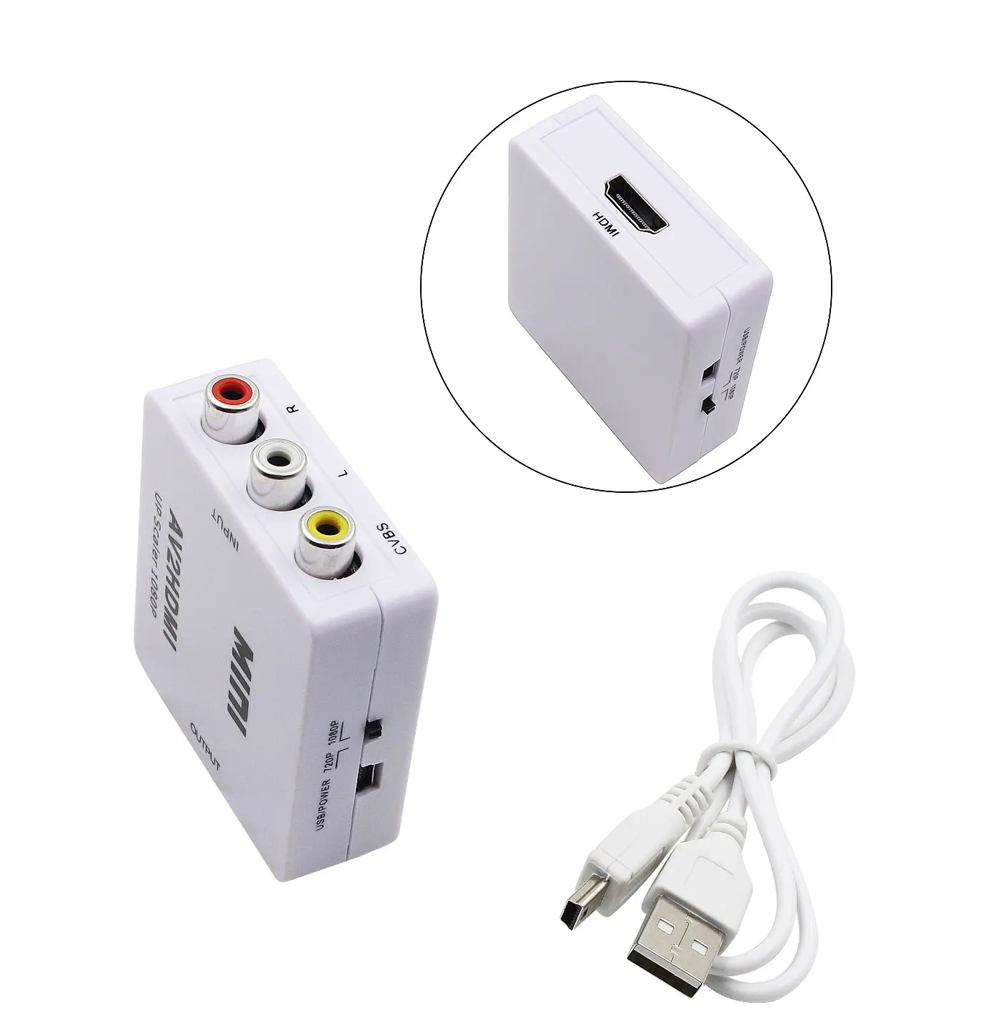 50 шт. мини HDMI к 3RCA CVBS композитный видео AV конвертер адаптер ТВ PS3 VHS и VCR D LK