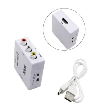 

50pcs MINI HDMI to 3RCA CVBS Composite Video AV Converter Adapter TV PS3 VHS VCR D LK