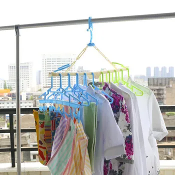 

Magic Multi-port Support Hangers For Clothes Drying Rack Windproof Plastic Rack Drying Non-Slip Storage Hangers For Baby #Y5