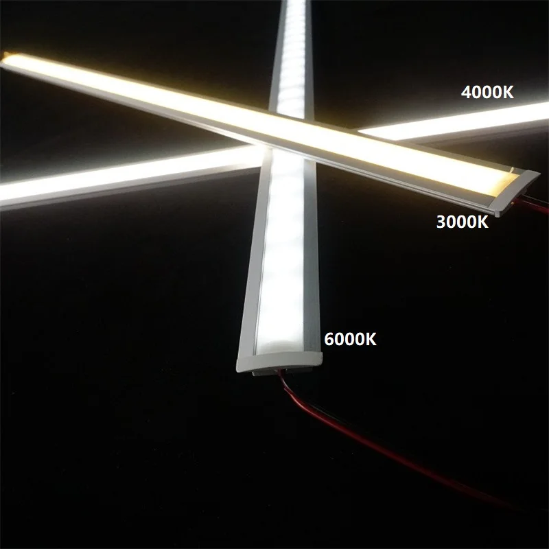 US $15.21 5pcs Of 12VDC 20inch LED Embedded Bar Light2835 60120240 Led Per Meter Flat Built In Led Hard Strip2W6W9W Diode Invisible