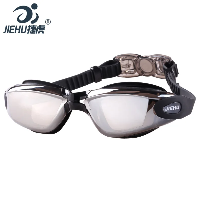 

Jie hu Goggles Jh8002m New Style Big Box Electroplated Anti-fog Swimming Goggles High-definition Myopia Swimming Goggles