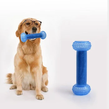 

Funny Dumbbell Design Pet Freeze Frozen Chew Toy Fetch Traning Play Chew Toy