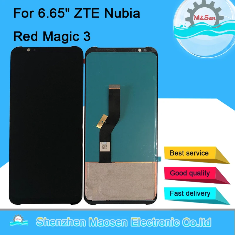 

Original M&Sen For 6.65" ZTE Nubia Red Magic 3 NX629J LCD Display Screen+Touch Panel Screen Digitizer 2340*1080 Display