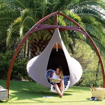 Silla columpio colgante con forma de UFO para niños y adultos, Hamaca para interior y exterior, Muebles De Jardín Hamaca