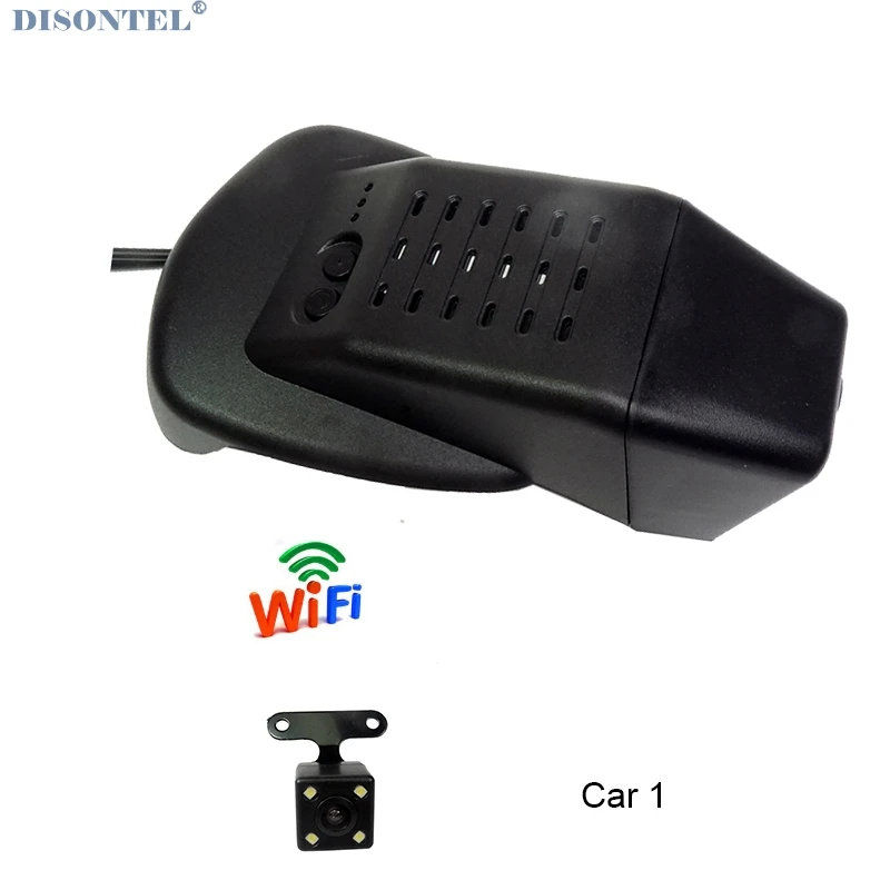 Car1 dual lens Для Volvo S90 v90 XC60 XC90 автомобильный wifi видеорегистратор две камеры объектив Поддержка приложение управление - Название цвета: Car1 dual lens