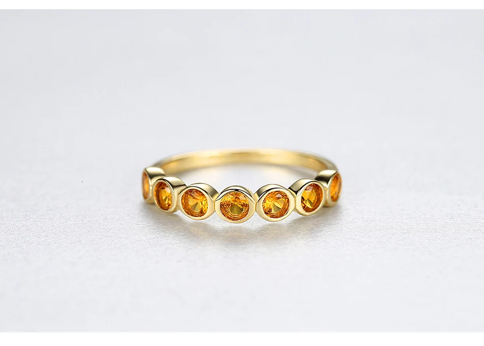 CZCITY, настоящее 925 пробы, серебряное кольцо вечности для женщин, обручальное, свадебное, хорошее ювелирное изделие, круглый топаз, драгоценный камень, Bague Femme SR0252