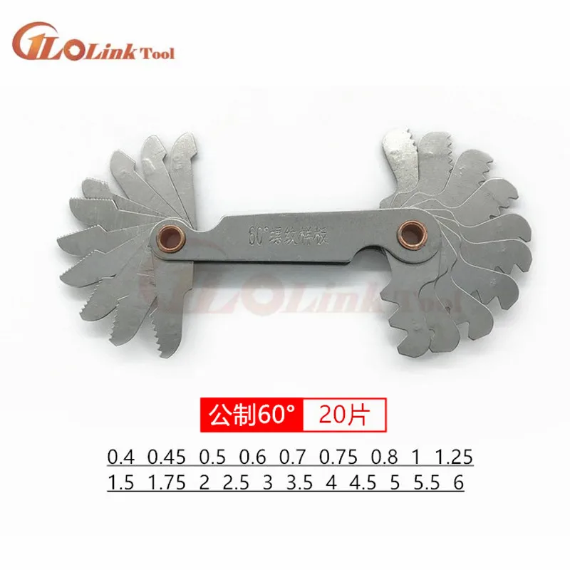 51pc Screw Thread Pitch Cutting Gauge Tool America 51/52Pcs Stainless Steel Thread Plug Gage 60 and 55 Degree Screw Pitch Measuring Tool for Industrial Measurement 