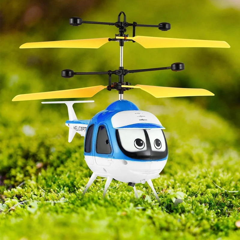 Nduction Flying Cartoon Rc Helicopter Toys Mini Remote Control Drone Aircraft For Kid Plane Floating Toys