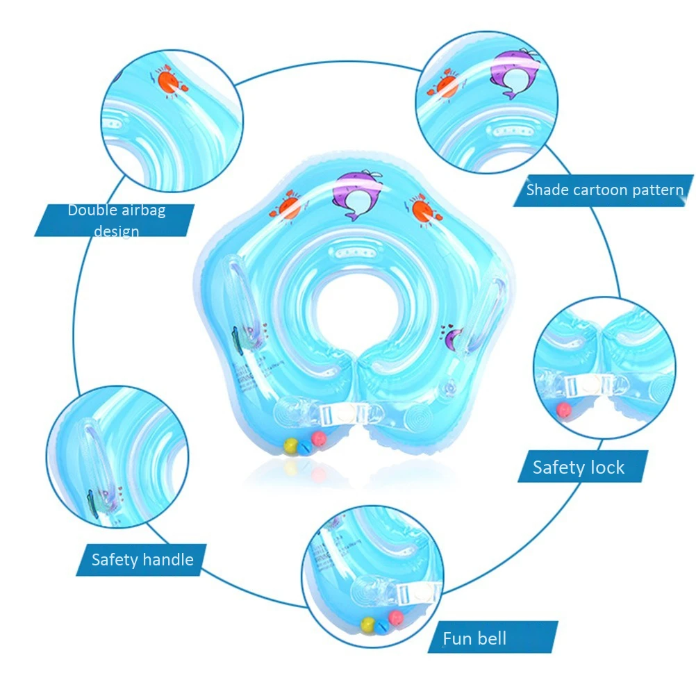 Плавания детские бассейны, аксессуары, малоенькая прогулочная коляска надувной круг детское горловое надувные колеса для новорожденных банные круг безопасности плавательный круг для шеи#10