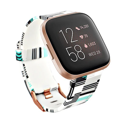 Color 6 Новая мягкая печать цветок часы ремешок для Fitbit Versa 2/Versa Lite/Versa Браслет замена Браслет аксессуары - Цвет: Color 6