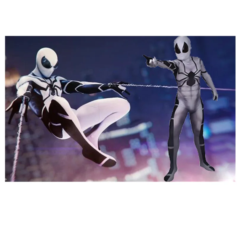 Взрослый человек паук Дети Future Foundation костюм косплей костюм зентай костюм Спайдермен костюм комбинезоны
