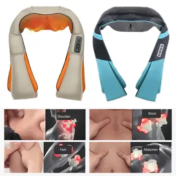 

U Shape Electrical Shiatsu Body Shoulder Neck Massager Back Infrared Multifunctional 4D kneading Massage Car Home EU US plug