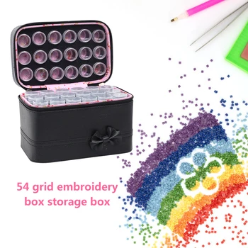 

Diamond Painting Tool Storage Bag 54 Bottles Embroidery Beads Container Bottles Crystal Beads Diamond Embroidery Storage Box