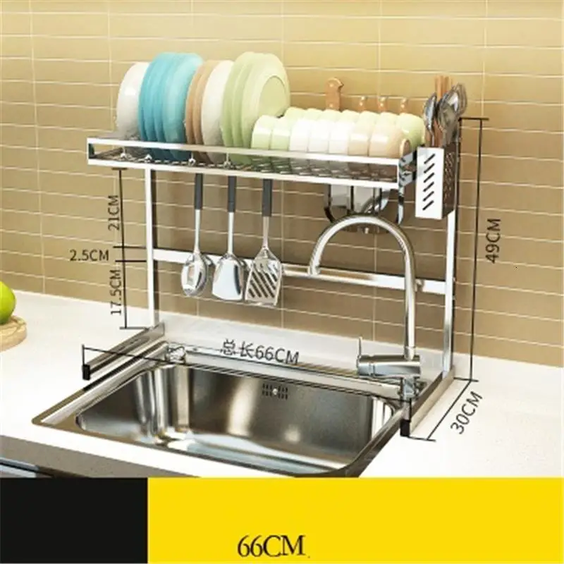 MODEL J Malzemeleri Escurridor Platos сушилка для посуды из нержавеющей стали кухня Cozinha Mutfak Cocina Organizador кухонная стойка - Color: MODEL J