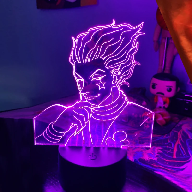 Hunter X Hisoka 3d ночник светодиодный сенсорный сенсор цветной для детей Декор крутая