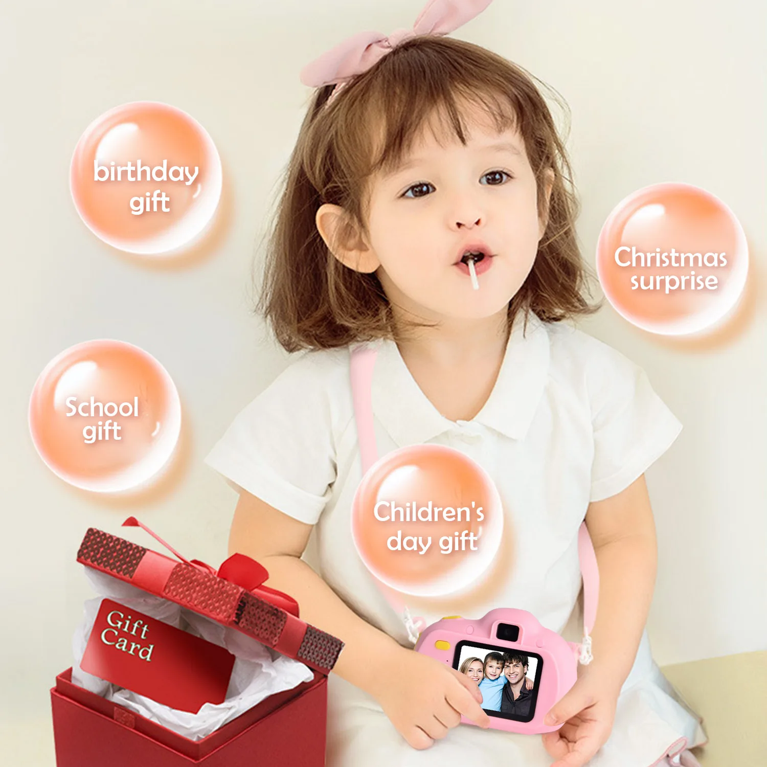 Детская электронная цифровая камера многофункциональная Мини HD видеокамера перезаряжаемая фото видеокамера игрушка с картой памяти 32G