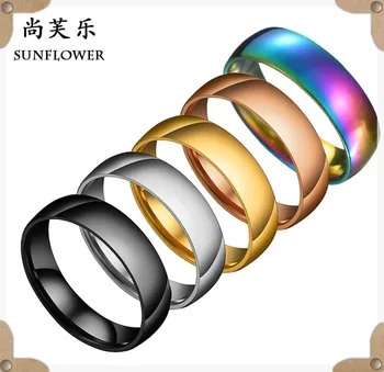 

Arc Five Smooth Couple Ring Spherical Stainless Steel Custom Ring 2021 High-End Power Flow