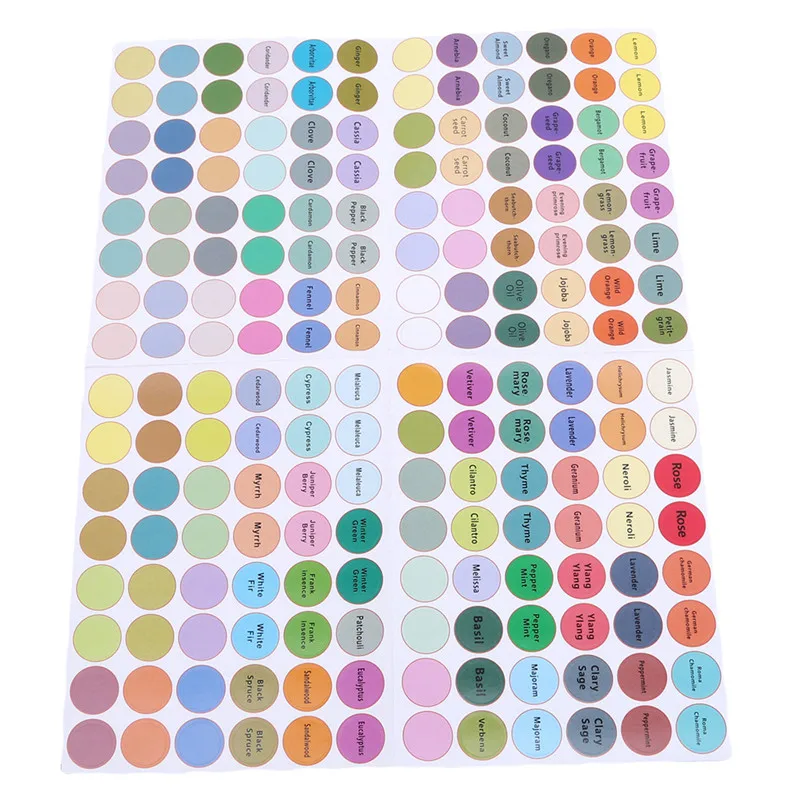 1 Piece 2020 New Hot Sale Label Round Label Sticker Glue Bottle Decal Label Essential Oil Bottle Sticker