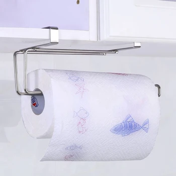 

Kitchen Paper Holder Hanger Tissue Roll Towel Rack Bathroom Toilet Sink Door Hanging Organizer Storage Hook Holder