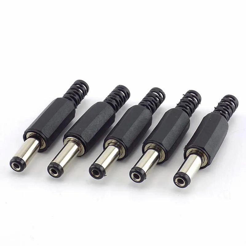 

100Pcs 5.5x2.1mm DC male Jack Extension cable cord adaptor connector For Cctv Camera Jack Plug Adapter K09