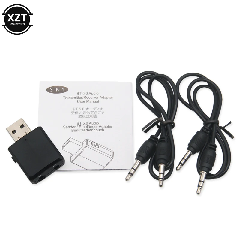 1 шт. 3 в 1 Bluetooth 5,0 USB Bluetooth передатчик приема ТВ компьютер беспроводной аудио Bluetooth адаптер