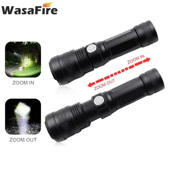 

8000LM P50 Waterproof Led Flashlight Self Defense Lantern Portable Rechargeable 5 Modes Torch Zoomable Lamp with 18650/26650