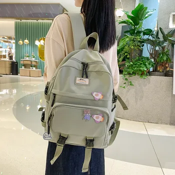

Women Backpack Bag Korean Style Classic Black Retro Fashionable School Bags for Teenage Girls Mochilas Bookbags