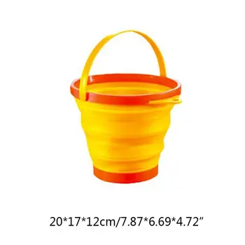 

Large Foldable Pail Bucket Collapsible Buckets Multi Purpose for Beach, Camping Gear Water and Food Jug, Dog Cats Bowls