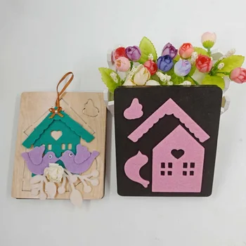 

Mini Warm House Bird Nest Wooden Die Cut Stencil For Handmade Scrapbooking Cards DIY Crafts Leather Paper Making Dies 2019 New