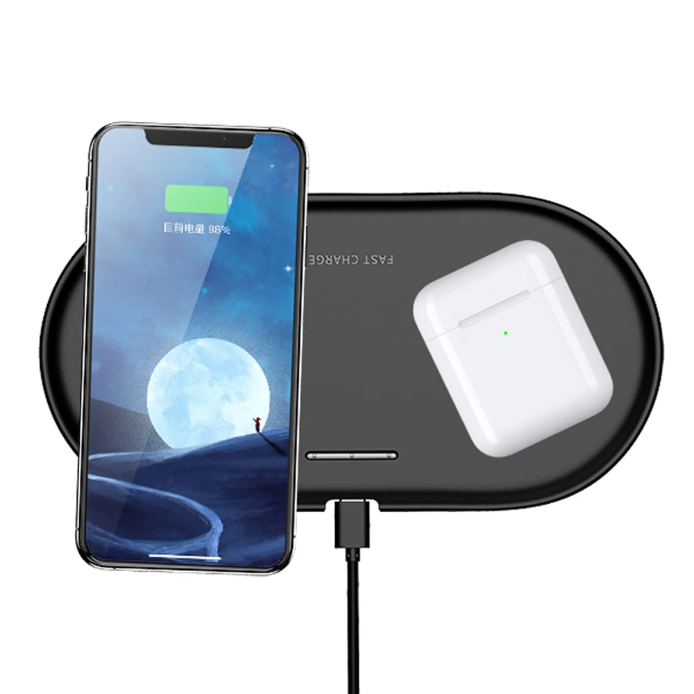 Купить I Беспроводной зарядное устройство Док станции для Apple Airpods 2 IPhone 8 8Plus XR XS Макс 11 Pro | Отзывы и видеообзор (4000362974833)