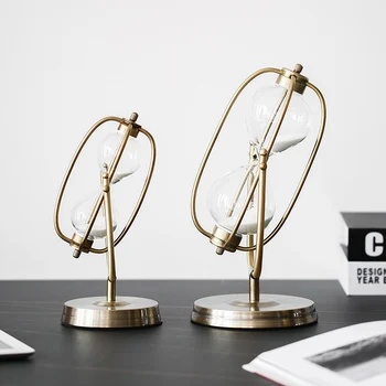 

Space embellishment simple retro light luxury hourglass timer free rotation personalized ornaments enjoy the beautiful time of h