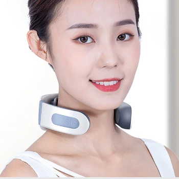 

Wireless Portable Electromagnetic Pulse Neck Massager Machine To Relief Pain Health Care Relaxation 5 Modes Massager Heatting